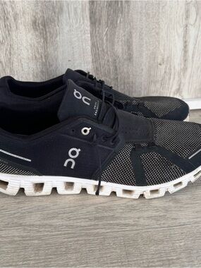 On Cloud 5 Combo Running Sneakers Mens 11.5 Athletic Black Mesh Shoes Swiss Tech